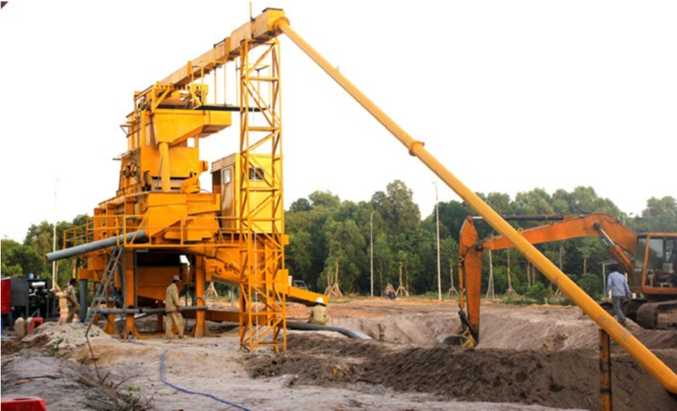 Hệ thống sàng rửa và phân loại cát