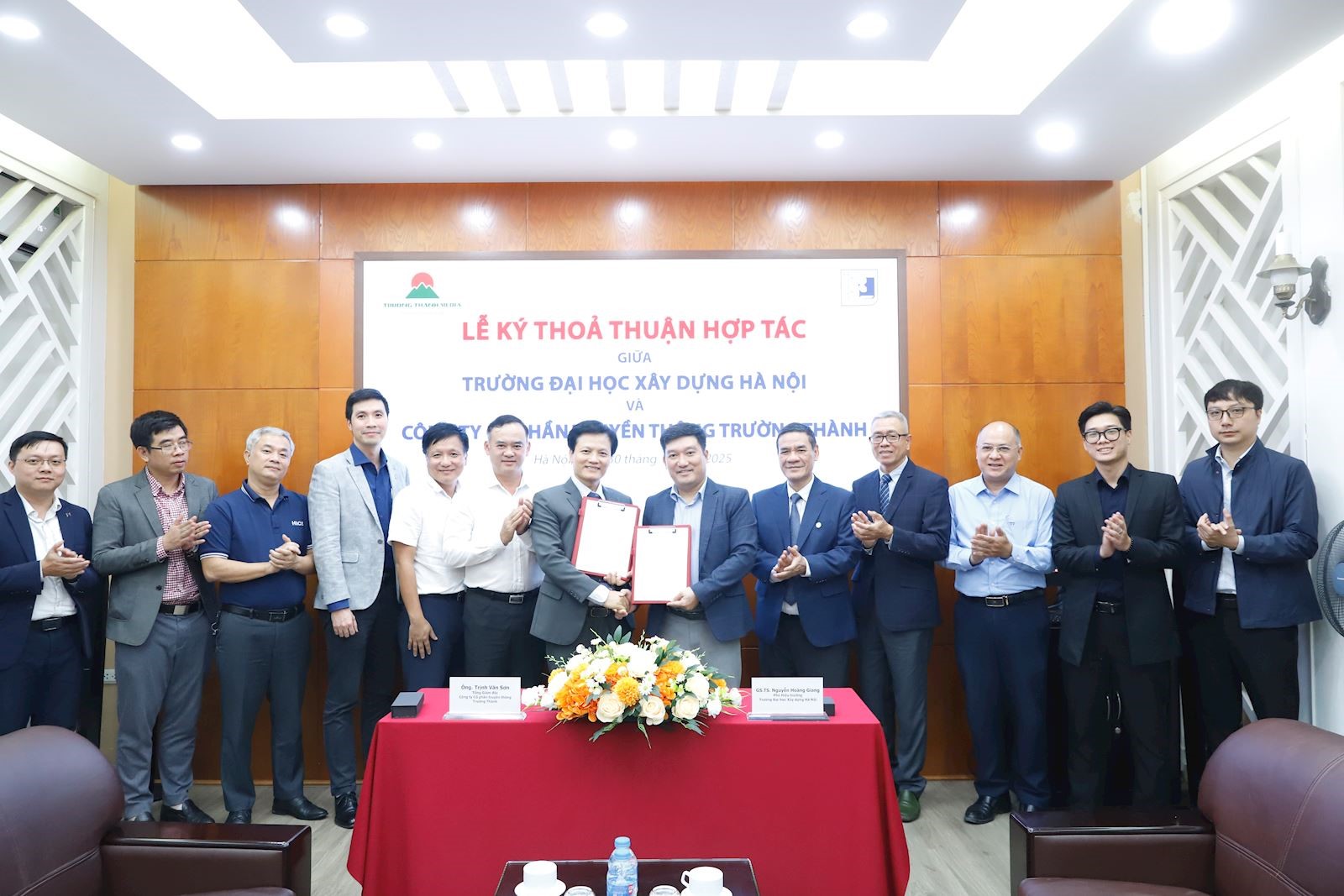 Trường Thành Media ký kết Thỏa thuận hợp tác đồng hành với trường Đại học Xây dựng Hà Nội trong phát triển lĩnh vực Sở hữu trí tuệ